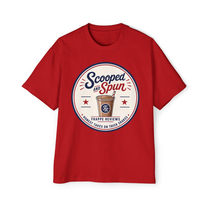 Scooped & Spun Tee — Retro Frappe Review Graphic T‑Shirt