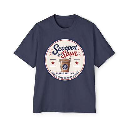 Scooped & Spun Tee — Retro Frappe Review Graphic T‑Shirt