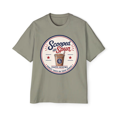 Scooped & Spun Tee — Retro Frappe Review Graphic T‑Shirt