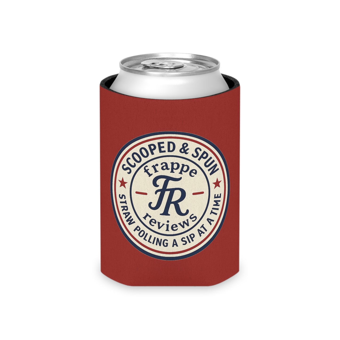 Koozie 'Scooped & Spun' Frappe Reviews Logo Can Cooler Koozie