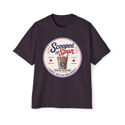 Scooped & Spun Tee — Retro Frappe Review Graphic T‑Shirt