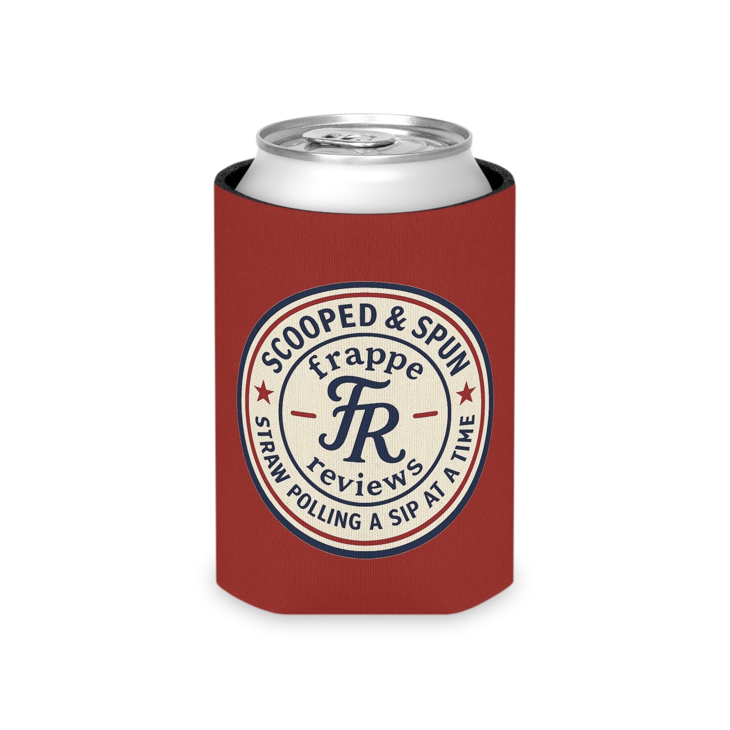 Koozie 'Scooped & Spun' Frappe Reviews Logo Can Cooler Koozie