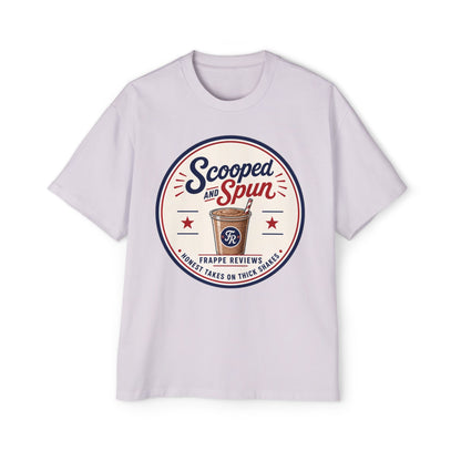 Scooped & Spun Tee — Retro Frappe Review Graphic T‑Shirt