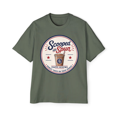 Scooped & Spun Tee — Retro Frappe Review Graphic T‑Shirt